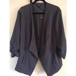 Purple Draped Blazer